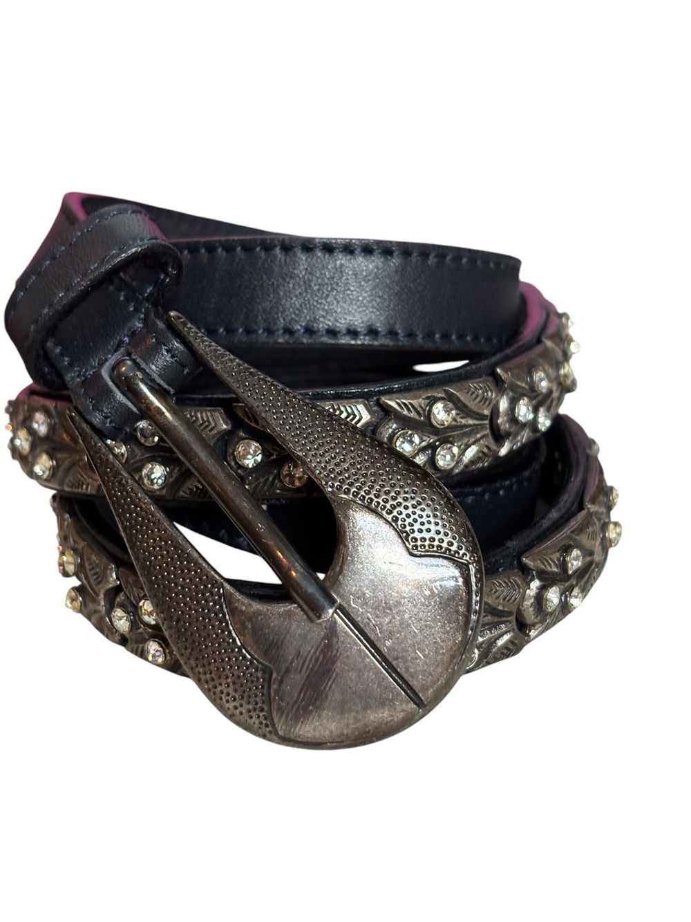 Tanner Vintage Leather and Metal Belt, Italian Made